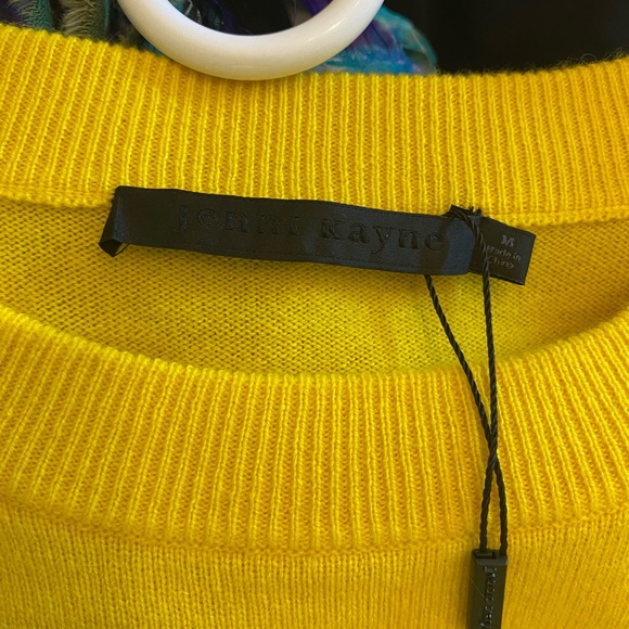 Jenni Kayne Vibrant Yellow Crew Neck Sweater - Picture 3 of 5